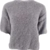 J BY J 28008 Kid Mohair Knit Grey