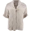 J By J 8018 Oversized Quilted Jacket / Vest Grey