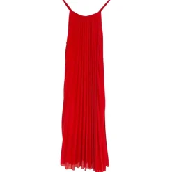 J BY J 9603 Plizze Long Dress Rød