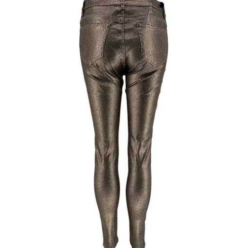 J BY J 6856 SNAKE PRINT PANTS SØLV