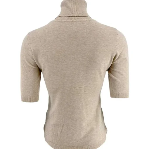 J By J 6032 SS Roll Neck Knit Sand