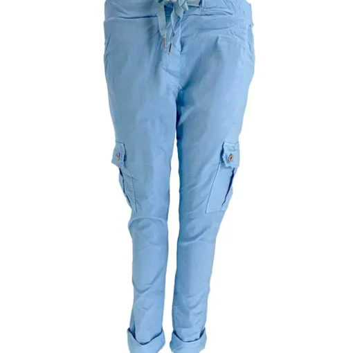 J By J 95870 Stretch Cargo Pants Lyseblå