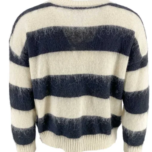 J By J 3056 Stripe Knit Beige / Black