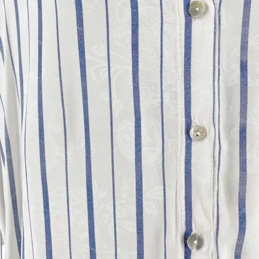J By J 81381 Striped Viscose Shirt White