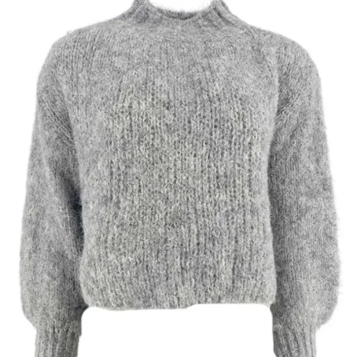 J By J 3038 Turtle Neck Knit Grey
