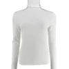 J By J 6082 Viscose Roll Neck Knit White
