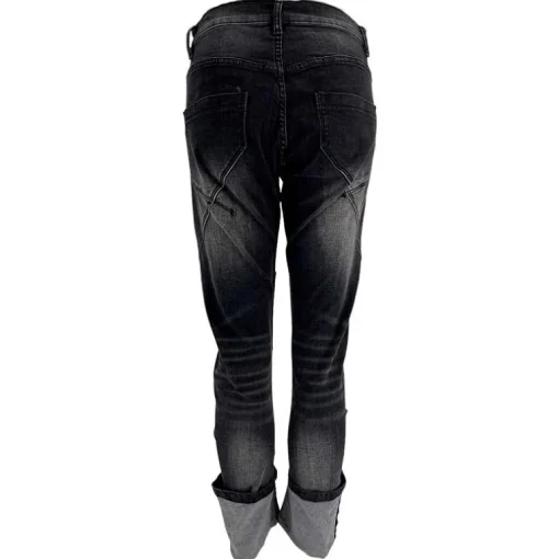 J By J H8247 Washed Stretch Jeans Sort