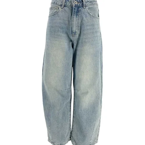 J By J High Waist Loose Jeans Blue