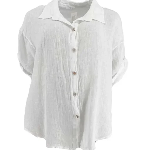 J BY J Puro Linen Shirt Hvid