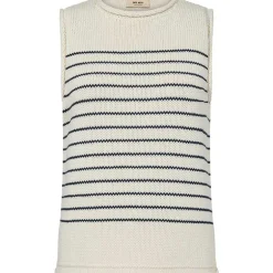 Mos Mosh MMAubin SL Stripe Knit Top Ecru