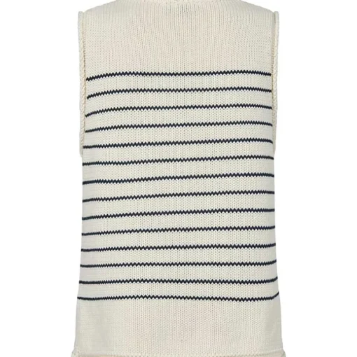 Mos Mosh MMAubin SL Stripe Knit Top Ecru