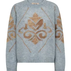 Mos Mosh MMDaya Mohair Intarsia Knit Skyway
