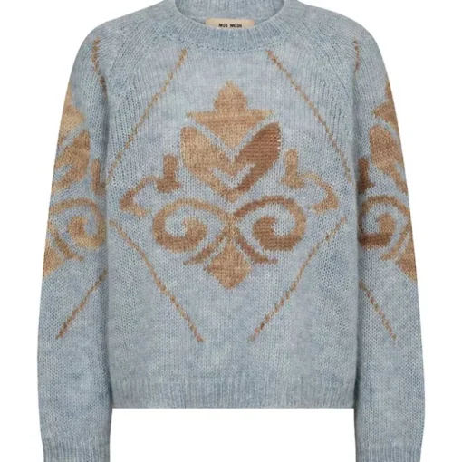 Mos Mosh MMDaya Mohair Intarsia Knit Skyway