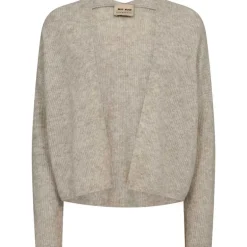 Mos Mosh MMThora Relax Knit Cardigan Feather Gray