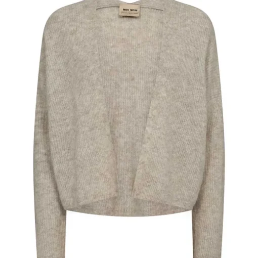 Mos Mosh MMThora Relax Knit Cardigan Feather Gray