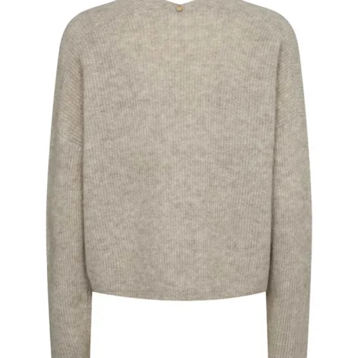Mos Mosh MMThora Relax Knit Cardigan Feather Gray
