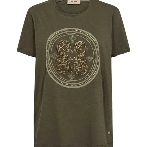 Mos Mosh MMZano O-SS Embroidery Tee Sea Turtle