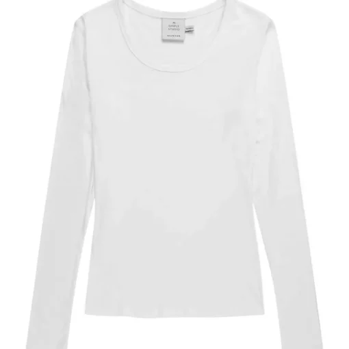 MUNTHE CUTEST LONG SLEEVE T-SHIRT HVID