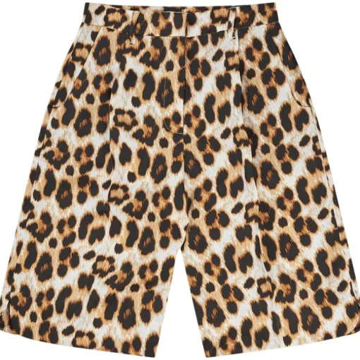Munthe Uama Leopard Long Shorts Mocca