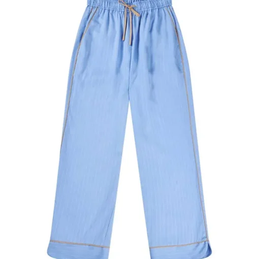 Munthe Ukava Loose Pinstripe Pants Blue