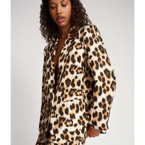 Munthe Ukit Leopard Blazer Mocca