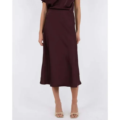 Neo Noir Bovary Skirt Burgundy