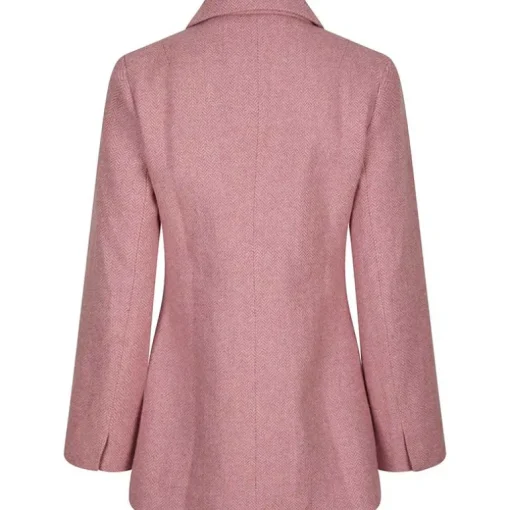 Neo Noir Bowie Herringbone Blazer Light Pink