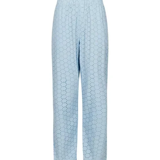 Neo Noir Claira Broiderie Pants Lyseblå