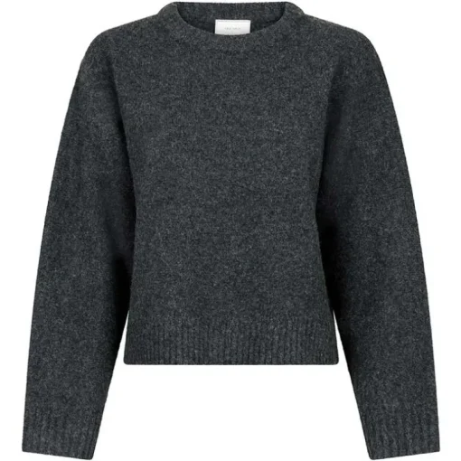 Neo Noir Detri Solid Knit Blouse Antracit