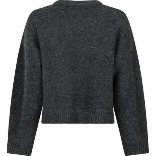 Neo Noir Detri Solid Knit Blouse Antracit