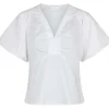 Neo Noir Irina Poplin Blouse White