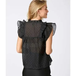 Neo Noir Jayla Bedazzled Top Black