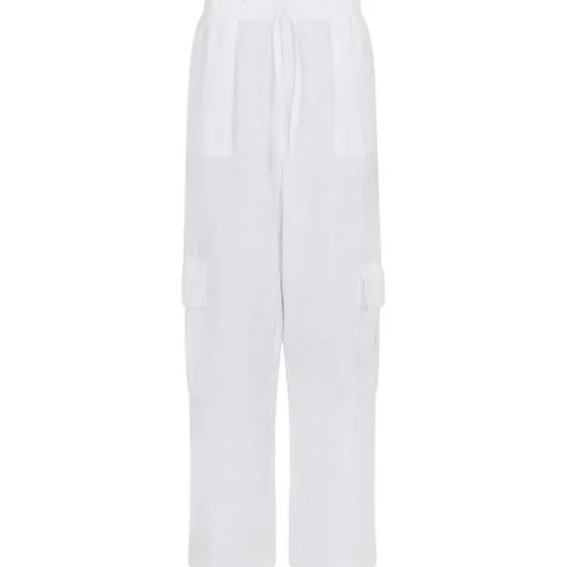 NEO NOIR KELLY LINEN PANTS HVID