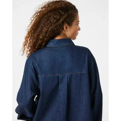 Neo Noir Lash Denim Shirt Dark Blue