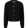 Neo Noir Limo Fluffy Knit Cardigan Black