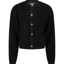 Neo Noir Limo Fluffy Knit Cardigan Black