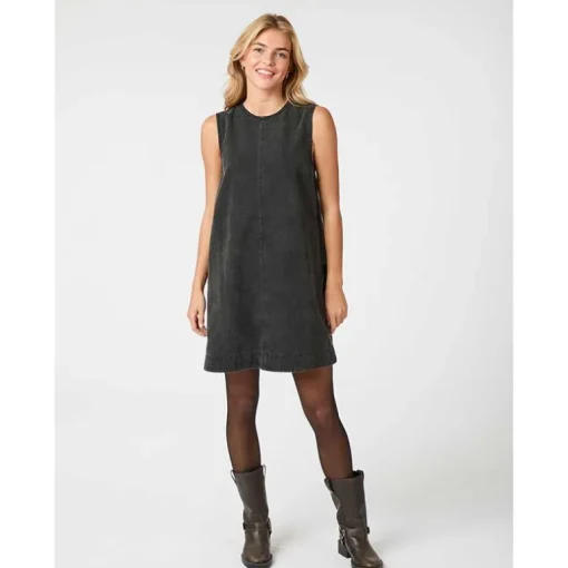 Neo Noir Livo Spencer Denim Dress Black