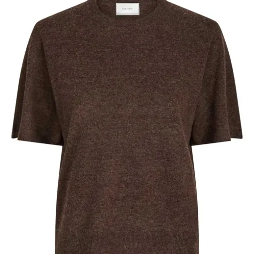 Neo Noir Missy Knit Tee Brown Melange
