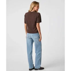 Neo Noir Missy Knit Tee Brown Melange