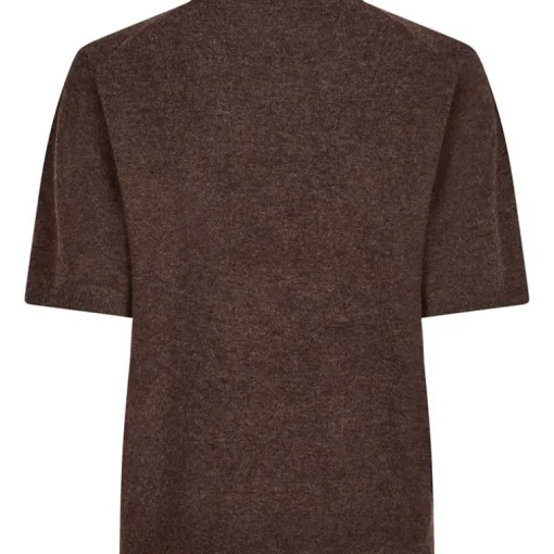 Neo Noir Missy Knit Tee Brown Melange