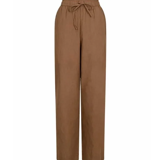 Neo Noir Sonar Linen Pants Mørk Sand