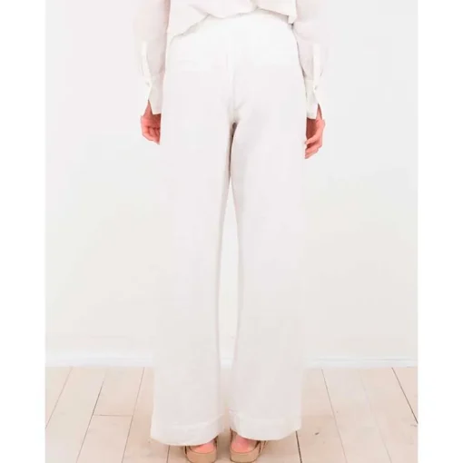 NEO NOIR SONAR LINEN PANTS HVID