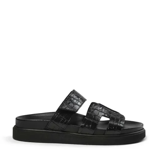 Pavement Maru Croco Sandals Black Croco