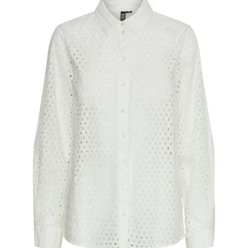 Pieces PCAnnika LS Shirt Hvid