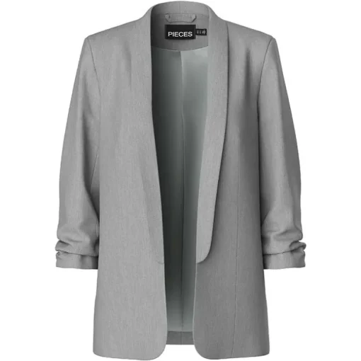 Pieces PCBosella 3/4 Blazer Noos Light Grey Melange