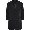 Pieces PCBosella New 3/4 Printed Long Blazer Black