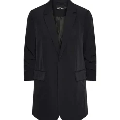 Pieces PCBosella New 3/4 Printed Long Blazer Black