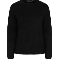 Pieces PCBree LS O-Neck Knit Noos Black