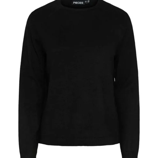 Pieces PCBree LS O-Neck Knit Noos Black