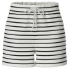 Pieces PCChilli Summer HW Shorts Stripe Noos Hvid
